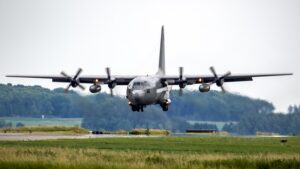 Greek C-130 Aircraft with Humanitarian Aid Bound for Gaza