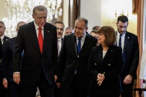 Greek President Sakellaropoulou meets with Turkish Counterpart Erdogan
