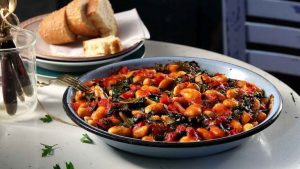 Roasted Butter Beans with Tomatoes and Herbs