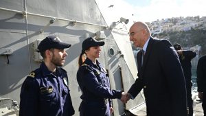 National Defense Minister Dendias Visits Isle of Symi