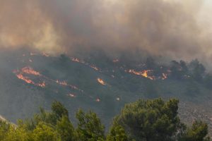Fire Fighters Battling Blaze for 3rd Day on Greece’s Pieria Mountains