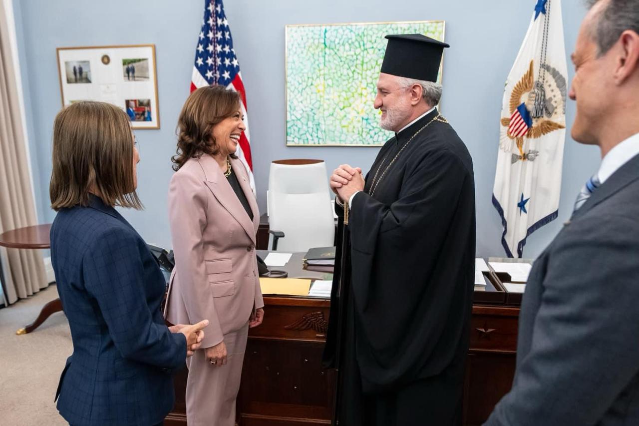 Archbishop Elpidophoros Conveys Greek-American Gratitude to VP Harris