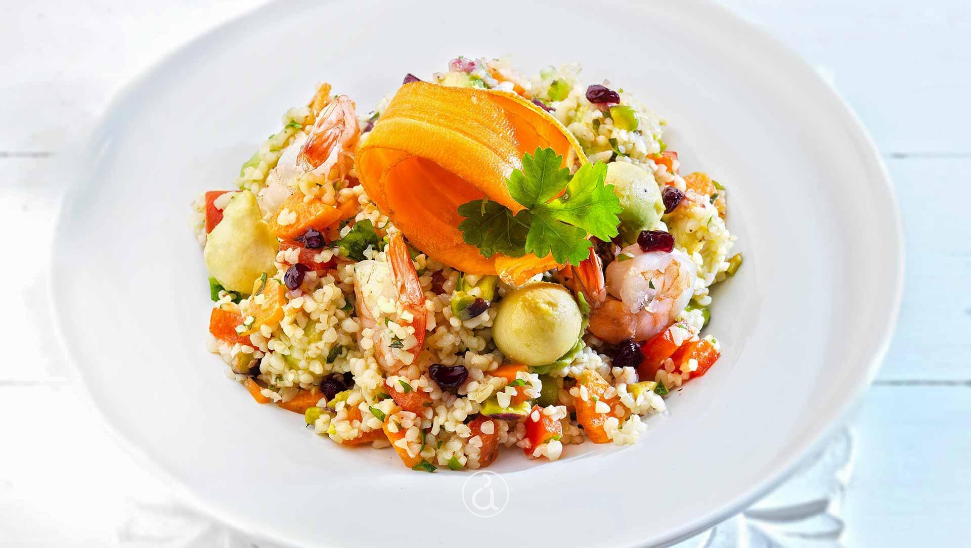 ROTD: Bulgur Salad with Shrimp and Tahini