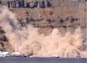 Experts Warn of Further Landslide Risks in Santorini Caldera