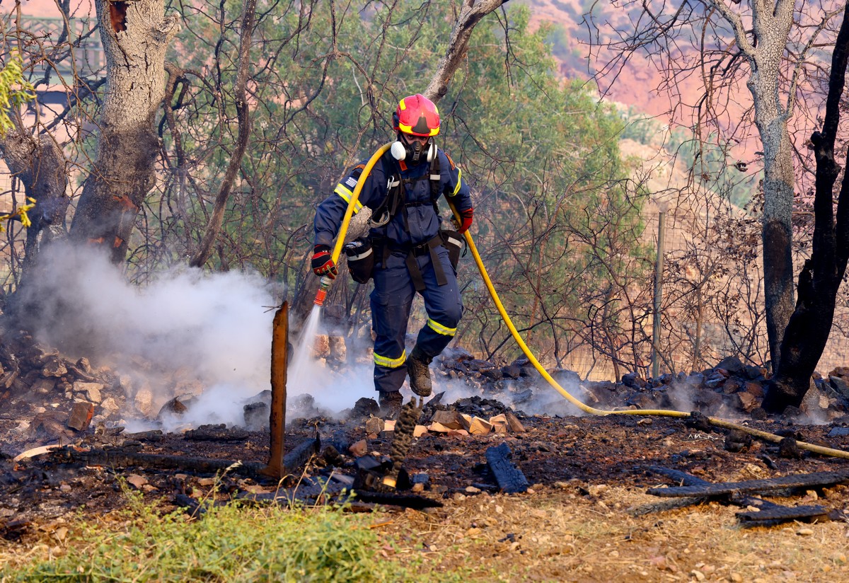 Wildfire Breaks Out in Menidi Suburb Near Athens