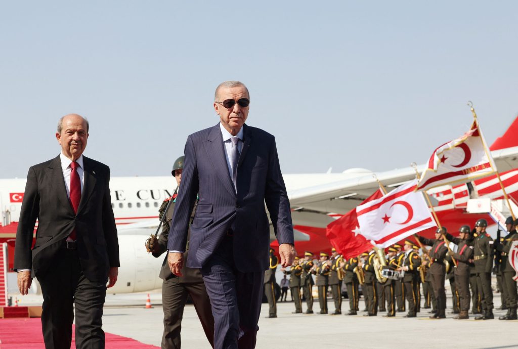 Erdogan Insists on 2-State Solution During Visit to Occupied Cyprus
