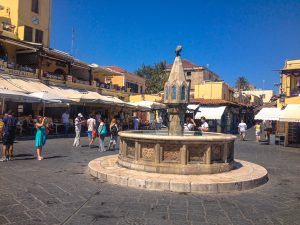 Outrage in Rhodes After Teen Shoves Homeless Man into Fountain