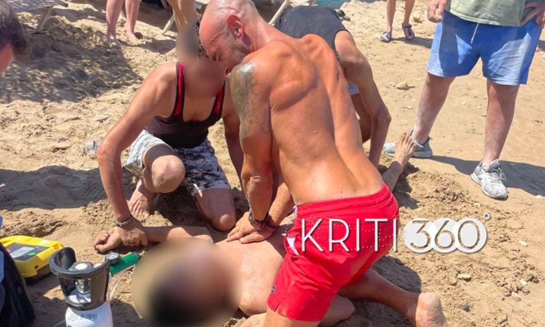 Lifeguard Revives 20-Year-Old Pulled Unconscious from the Sea off Crete