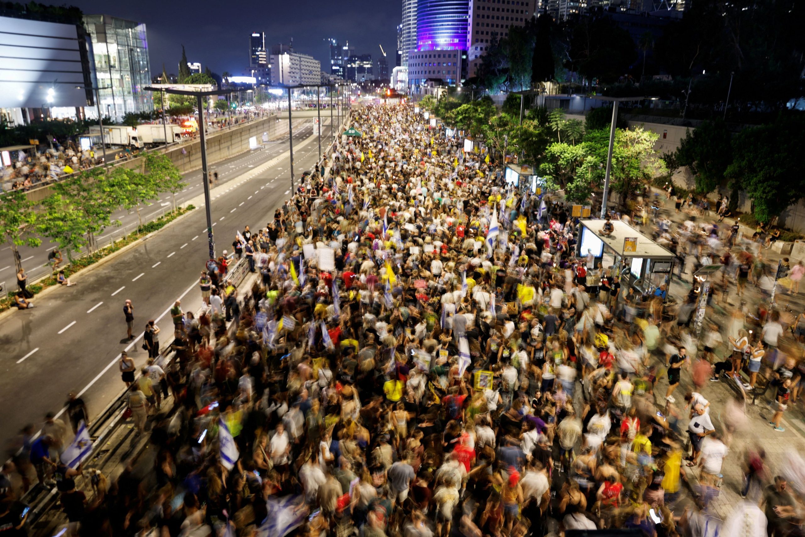 Mass Protest in Tel Aviv Against Netanyahu Gaza Plan