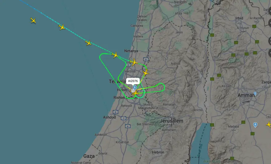 Mechanical Malfunction on Plane Heading from Rhodes to Tel-Aviv