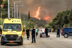 Destructive Wildfires Still Raging Near Patras; Chios Island