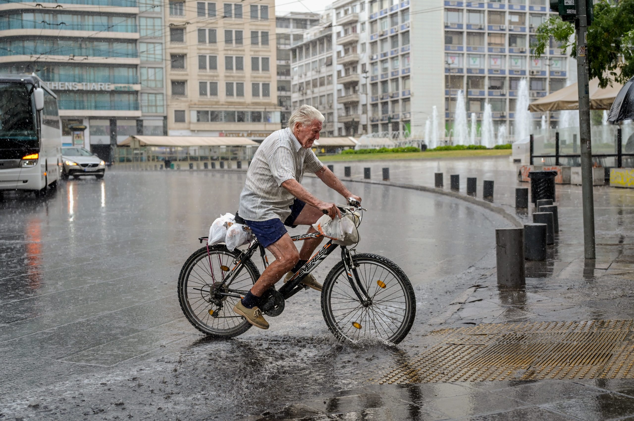 Flash Rainfall Brings Relief  and Disruption to Athens