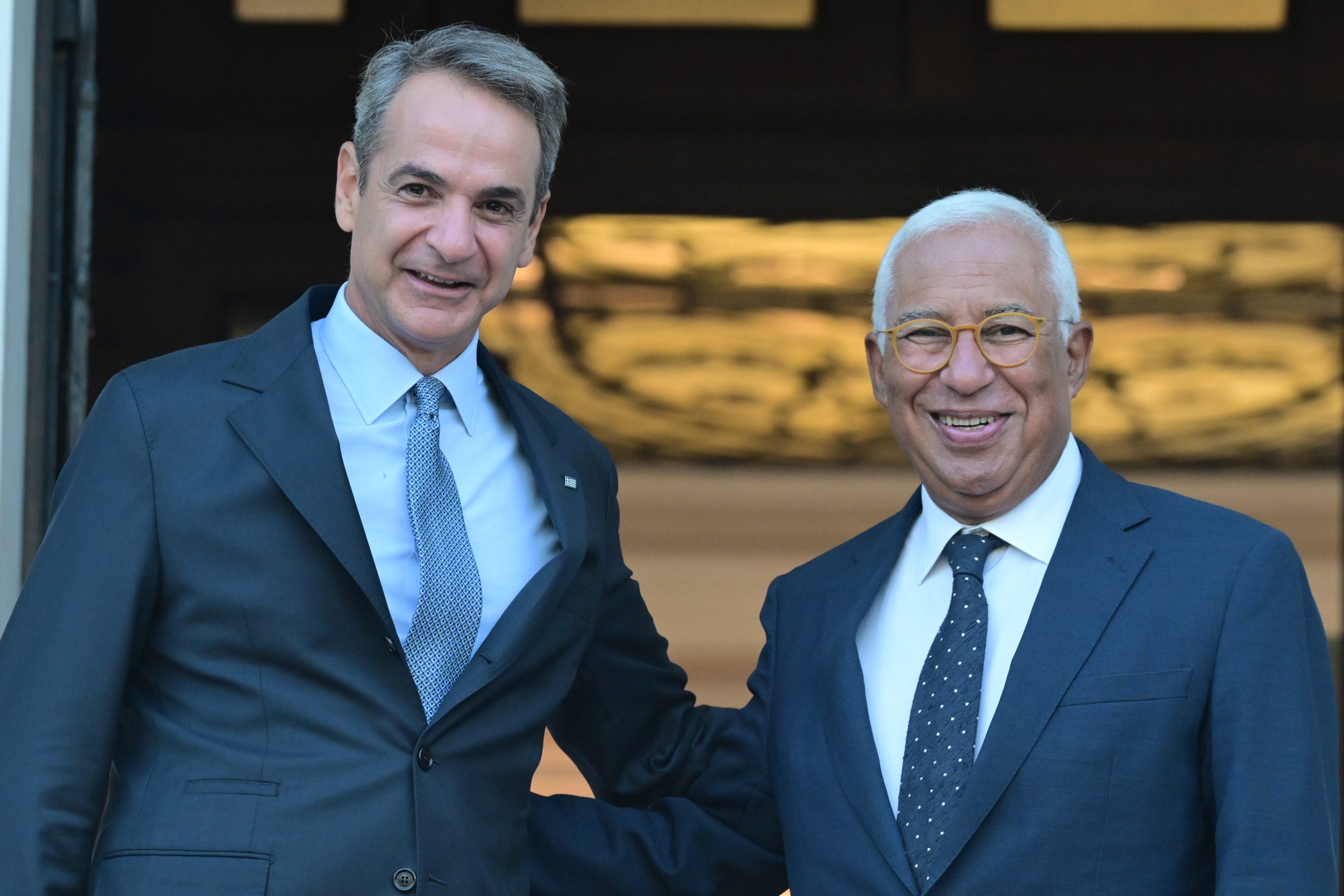 Greek PM Meets with European Council Pres at Maximos Mansion