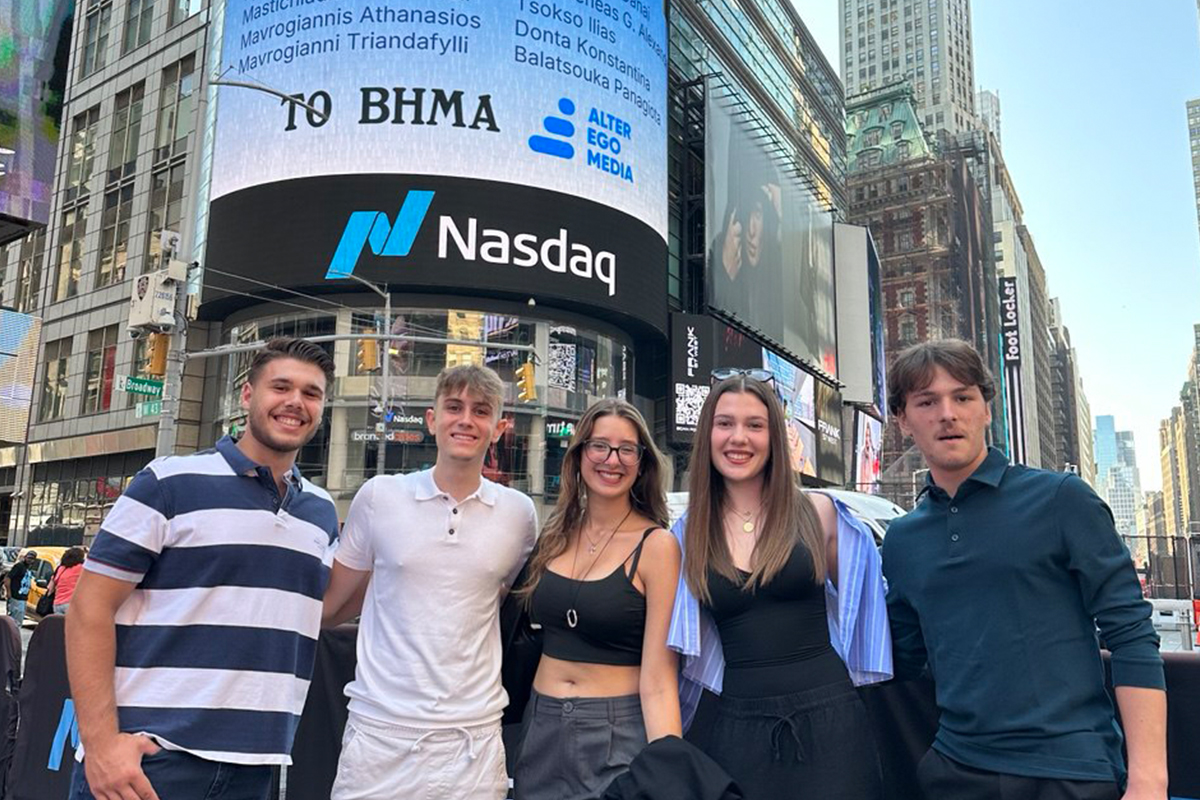 Alter Ego Media and To Vima’s Student Newspapers Shine on Nasdaq’s Billboard in New York