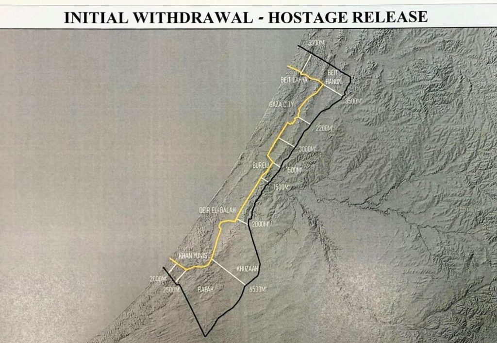 Trump Unveils Israeli Retreat Line in Gaza, Urges Swift Truce