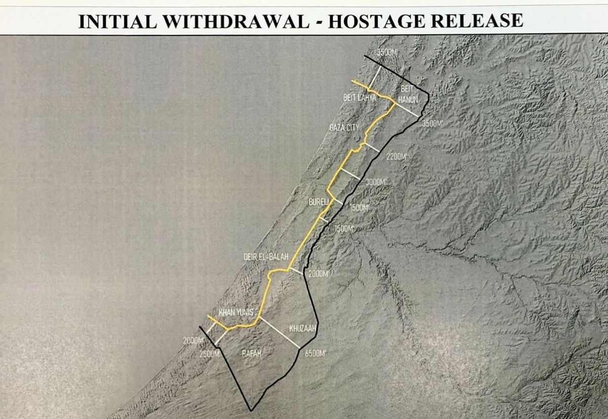 Trump Unveils Israeli Retreat Line in Gaza, Urges Swift Truce