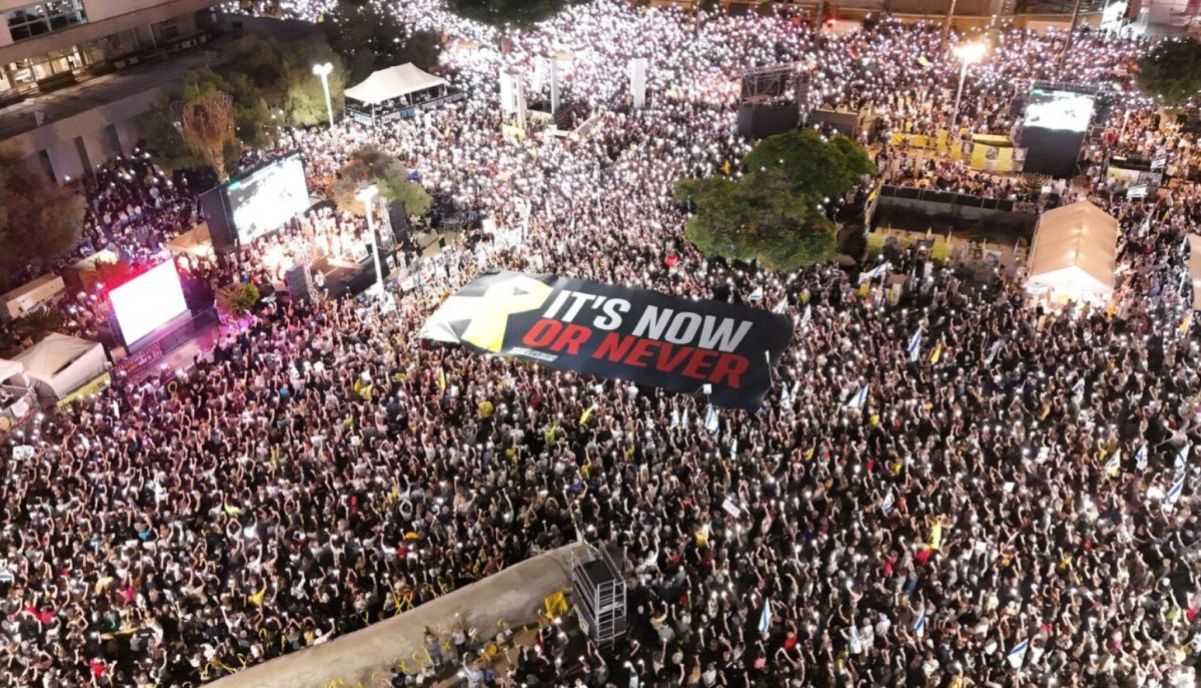‘Now or Never’: Thousands Rally in Tel Aviv Demanding Hostage Release