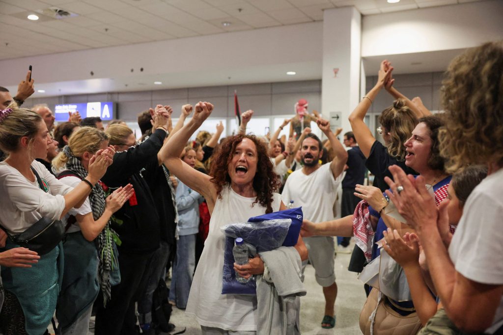 Greta Thunberg Arrives at Athens Airport Along With Other Deported Flotilla Activists