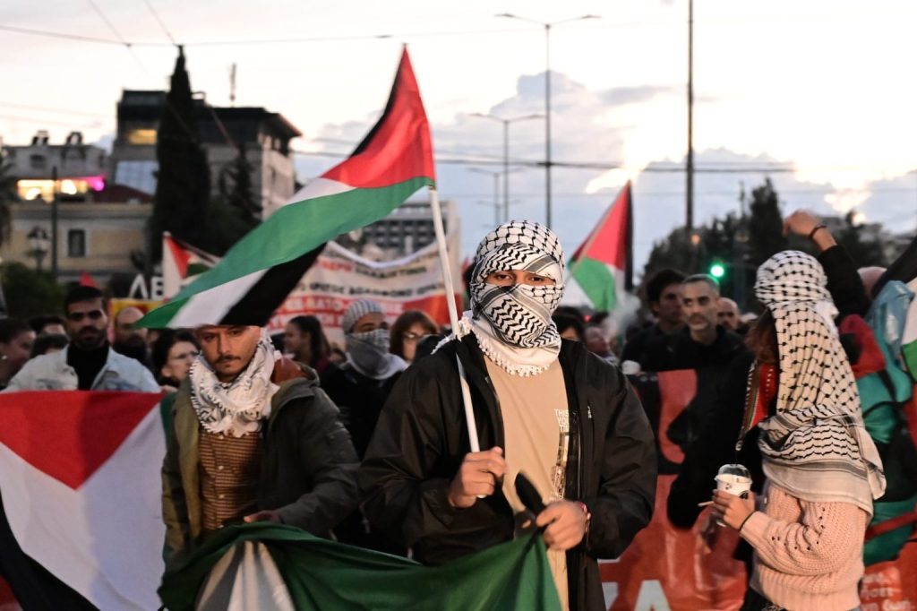 athens protest gaza