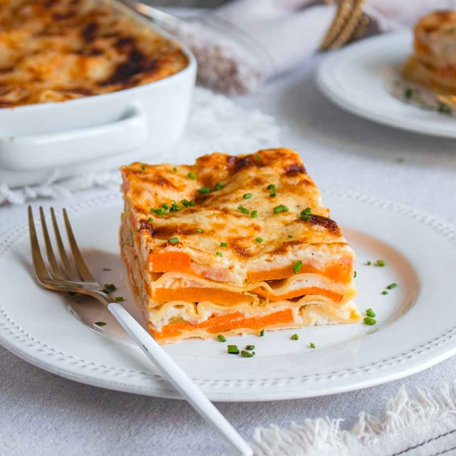 Pumpkin Lasagna with Roasted Vegetables