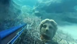 Crete: Spearfisherman Locates …’Ancient Bust’ on Seabed (vid)
