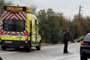 Tourist Bus Overturns in Central Greece, Injuring 13