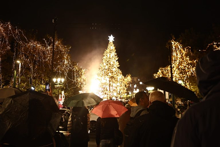 Athens Illuminates Syntagma Square Christmas Tree