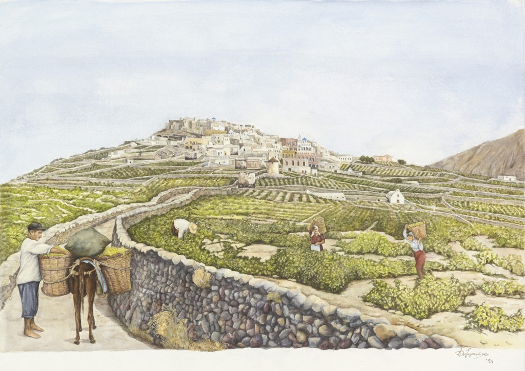 Santorini’s Ancient Rituals Come Alive in Artemis Chatzigiannaki’s Watercolors