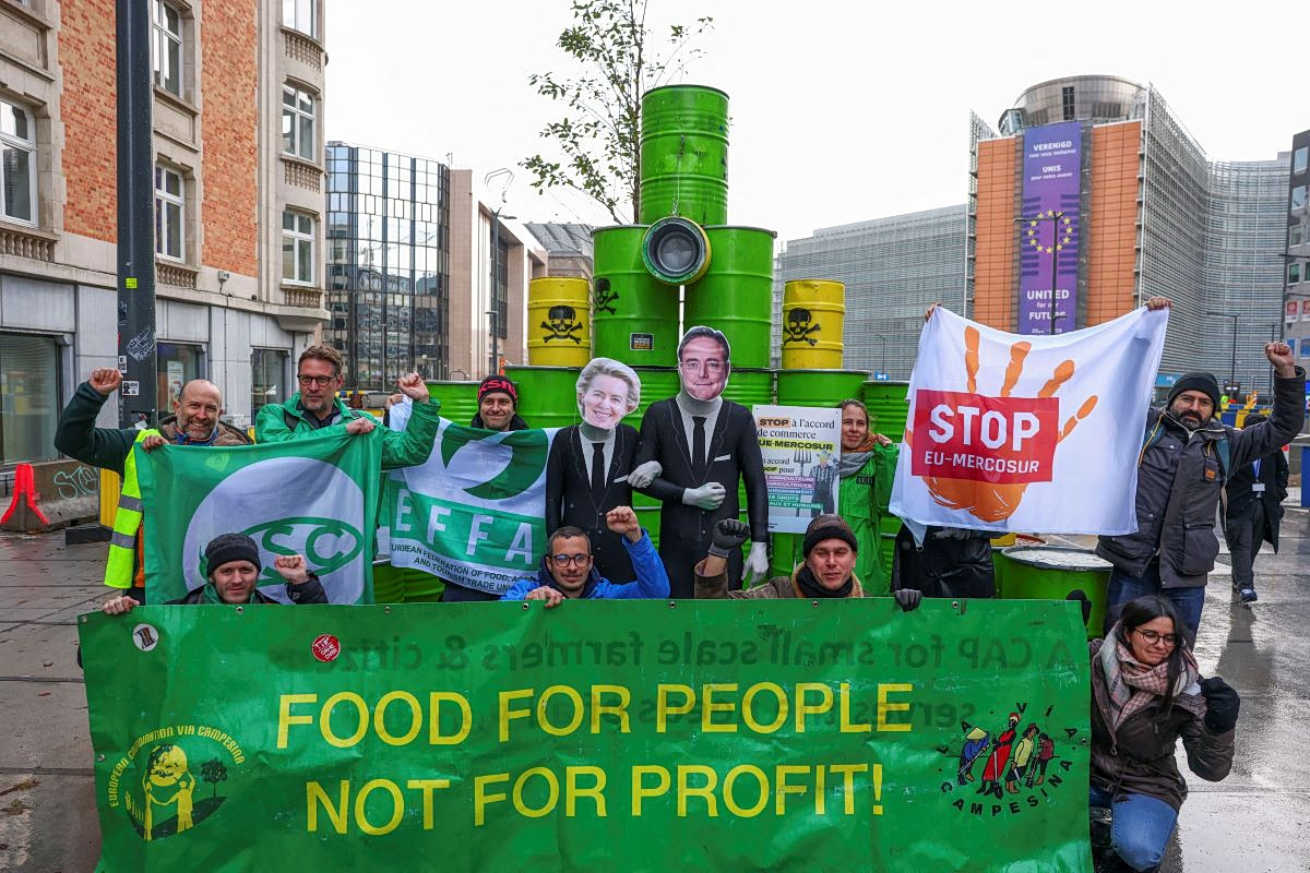 Farmers Protest EU-Mercosur Deal Ahead of Brussels Summit