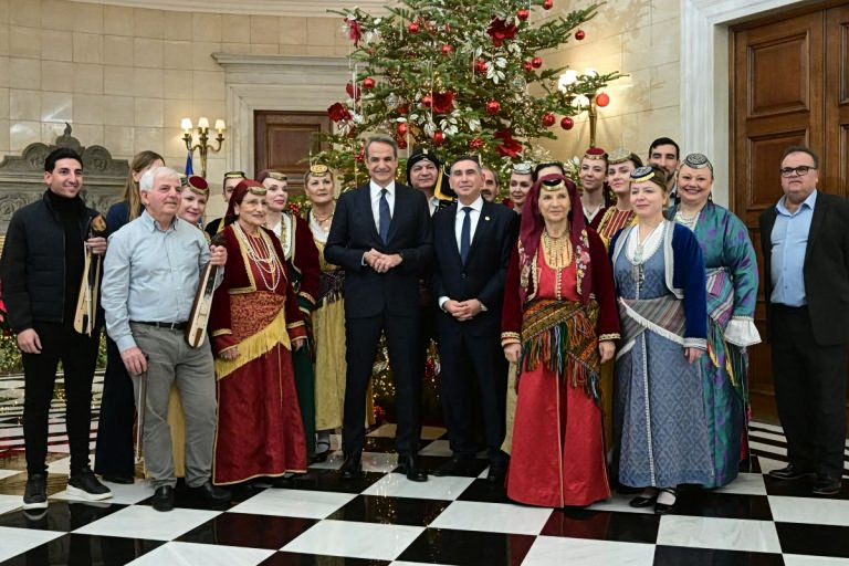 Peanut Steals the Show During New Year’s Carols at the Maximos Mansion