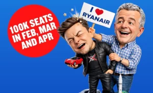 Ryanair Trolls Elon Musk With Satirical “Idiot Seats” Campaign