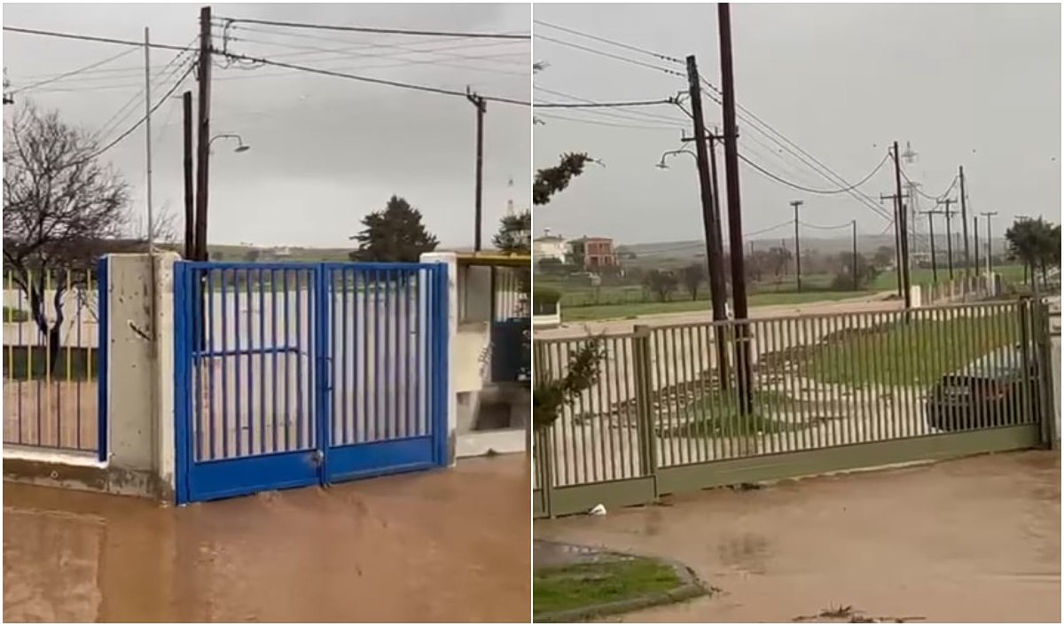 Heavy Rains Flood Evros, Leaving Students Stranded