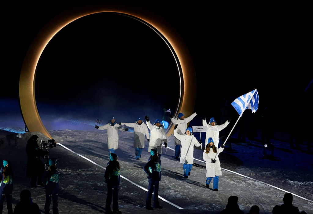 Greek Delegation at Opening Ceremony of 2026 Winter Olympic Games