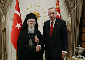 Ecumenical Patriarch at Erdogan Reception for Greek Delegation on Wed