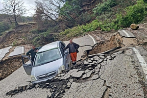 Severe Storms Split Roads, Set Rainfall Record in Corfu