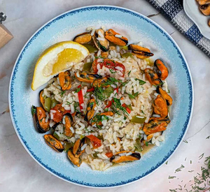 Mussel Rice (Greek Mydopilafo)