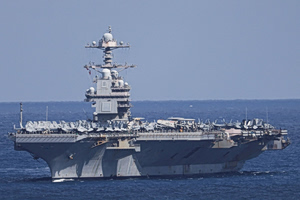 USS Gerald R. Ford Arrives in Souda After Fire