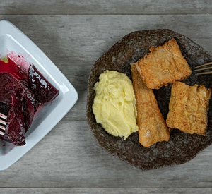 Salt Cod with Skordalia (Greek Garlic Dip)