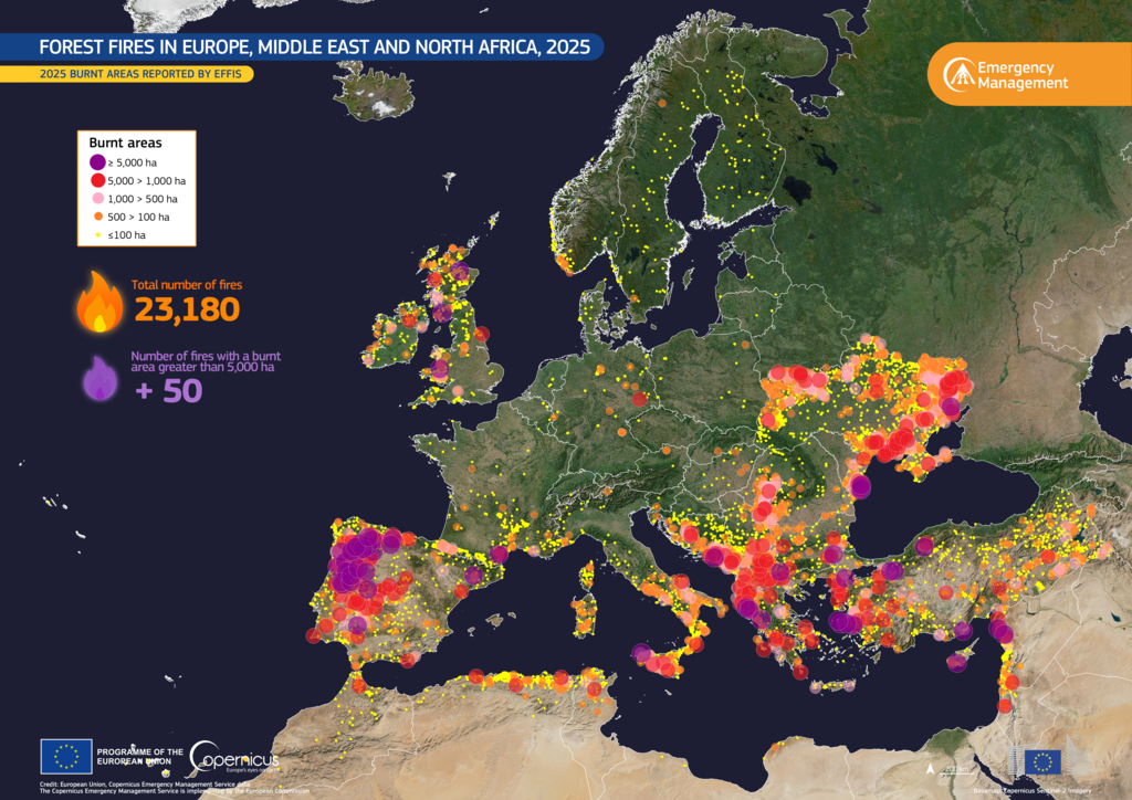 Eu historica wildfire losses