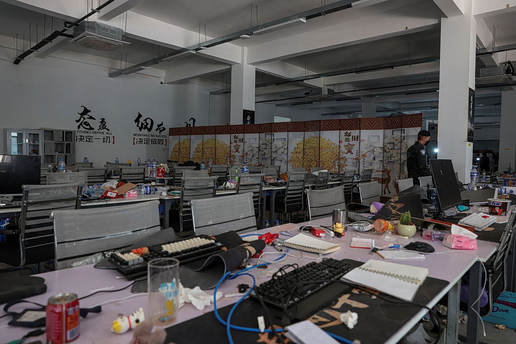 Inside a huge compound on where 10,000 workers scammed people globally