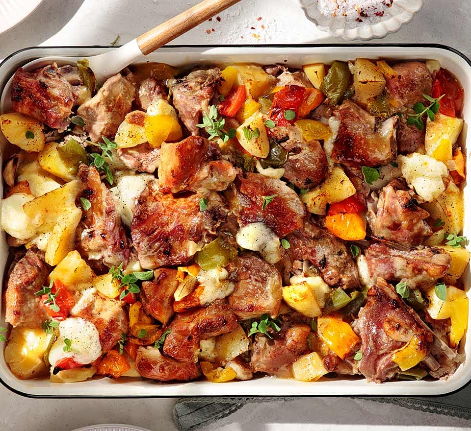 Oven-Baked Lamb with Vegetables and Herbs