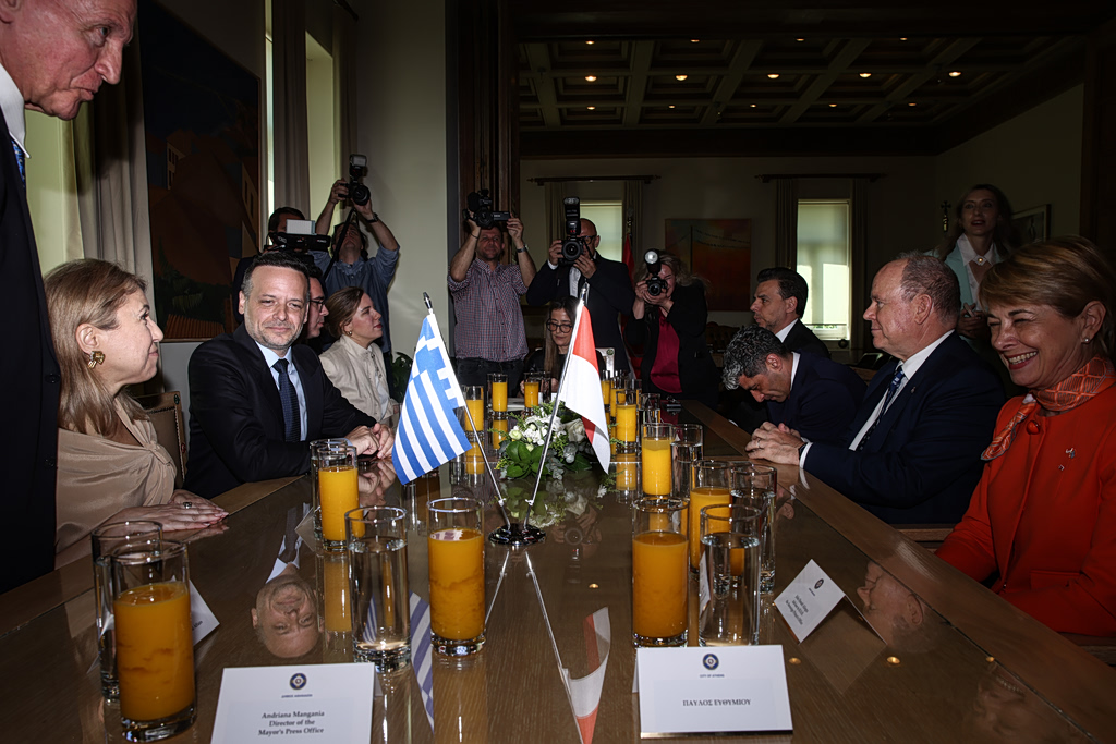 The City of Athens Medal Awarded to Prince Albert II of Monaco