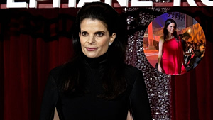 Athina Onassis Turns Heads in Bold Red at Barcelona Bridal Fashion Week