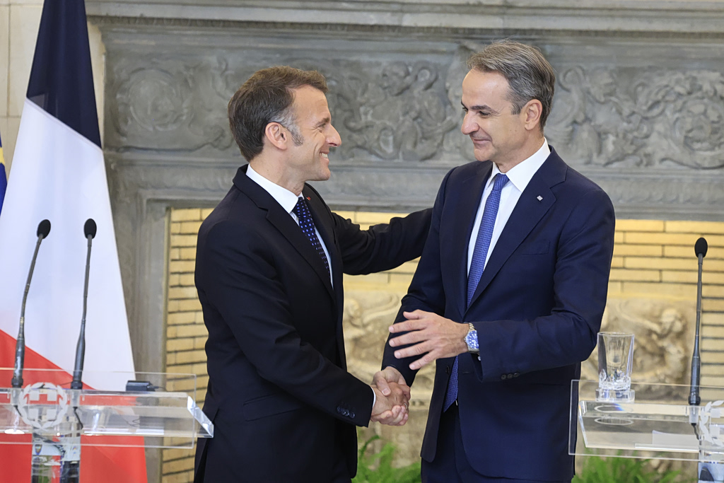 Macron Highlights Greece Ties in Song and Naval Post
