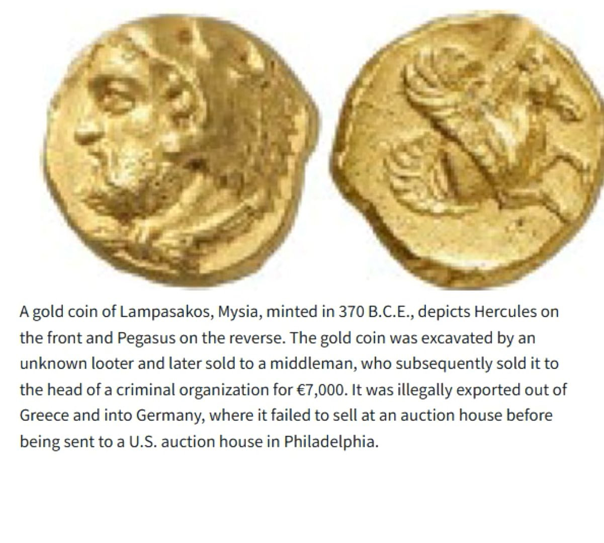 stolen antiquities Greece