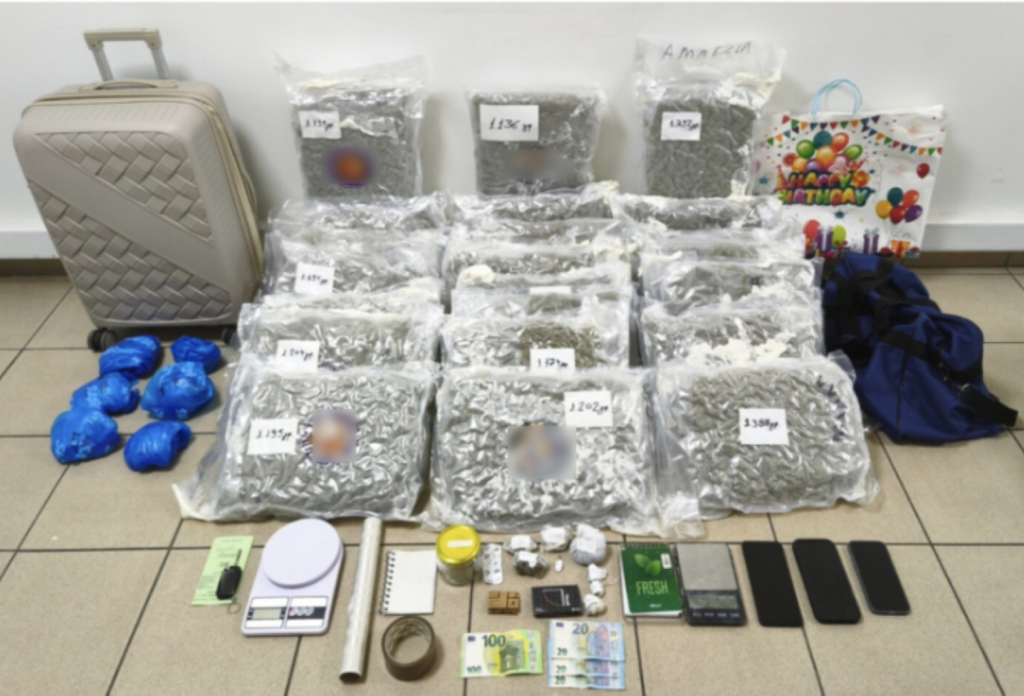 Drug Ring Busted in Thessaloniki: Over 27 kg of Cannabis Seized