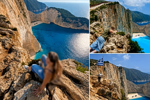 Visitors Risking Lives for Social Media Pics at Iconic Navagio Beach