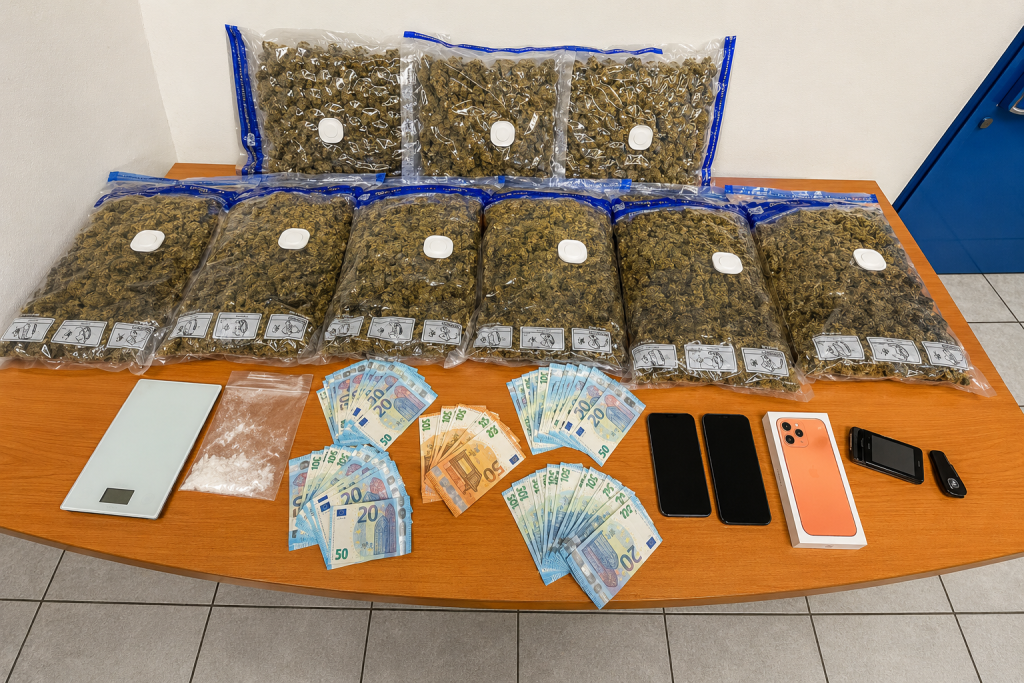 Police Seize Nearly 9kg of Cannabis in Athens