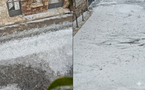 Severe Hailstorm Blankets Village in Southern Greece
