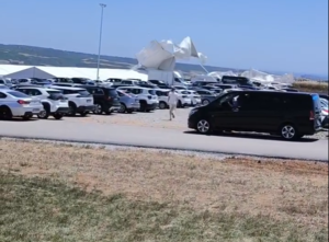Whirlwind Sweeps Through Kart Track Near Thessaloniki